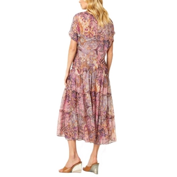 NWT Misa Los Angeles Ilya boho paisley Tapestry Printed Long Midi Dress sz Med - Picture 4 of 14